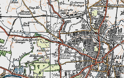 Old map of Cockerton in 1925