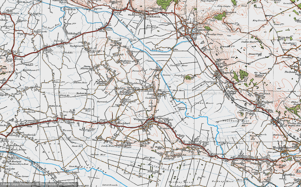 Old Map of Cocklake, 1919 in 1919