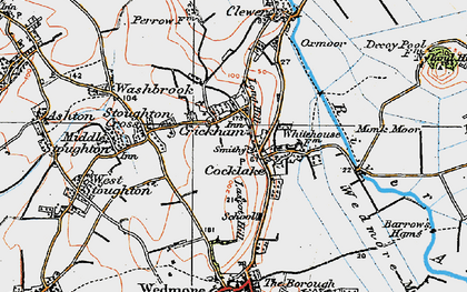 Old map of Cocklake in 1919