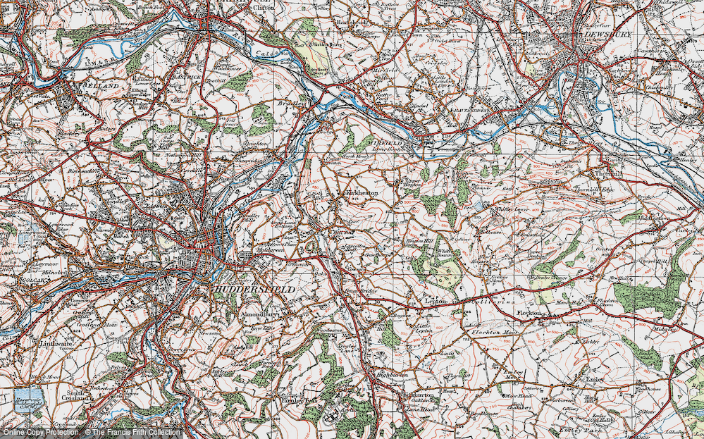 Old Map of Cockley Hill, 1925 in 1925