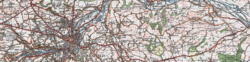 Old map of Cockley Hill in 1925