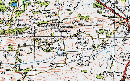 Old map of Cocknowle in 1919