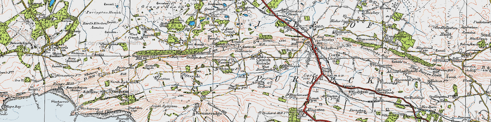 Old map of Cocknowle in 1919