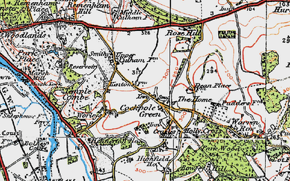 Old map of Cockpole Green in 1919