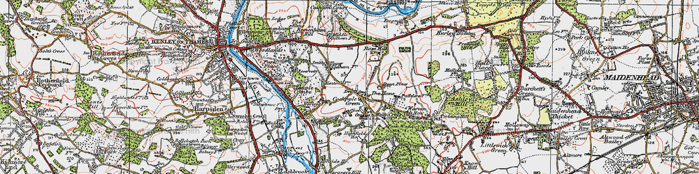 Old map of Cockpole Green in 1919