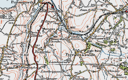 Old map of Cocks in 1919