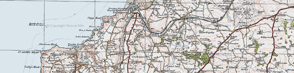 Old map of Cocks in 1919