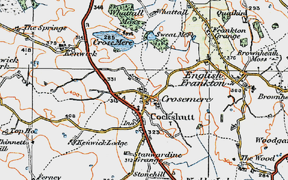 Old map of Whattal in 1921