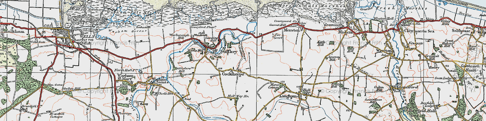 Old map of Cockthorpe in 1921