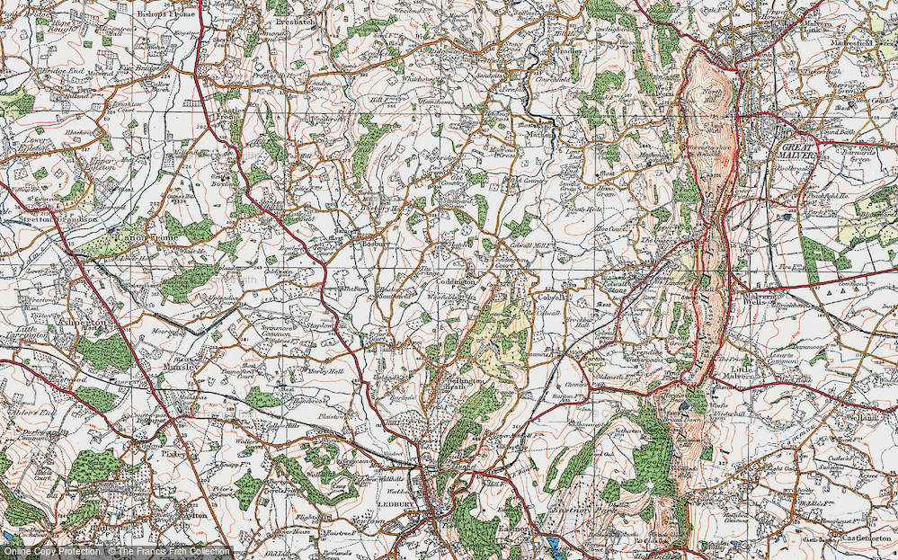 Old Map of Coddington, 1920 in 1920
