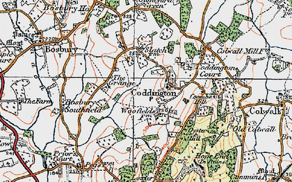 Old map of Coddington in 1920
