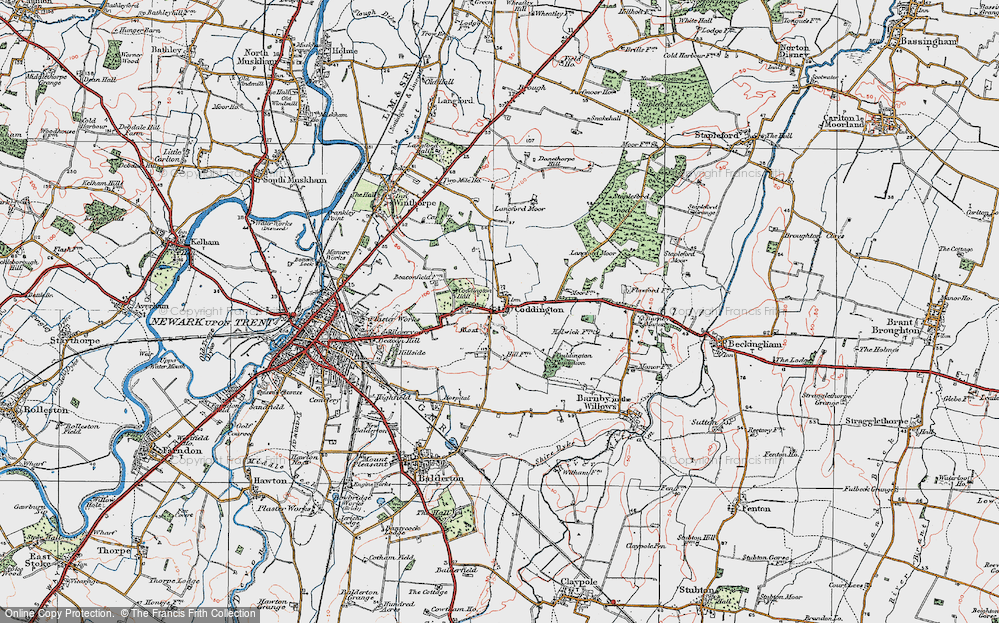 Old Map of Coddington, 1923 in 1923