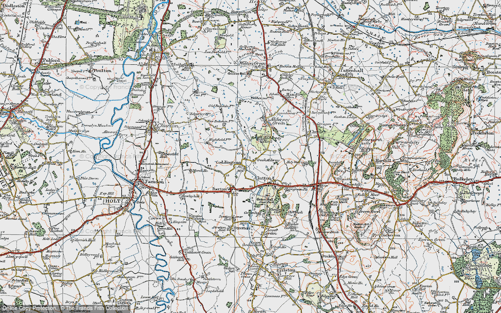 Old Map of Coddington, 1924 in 1924