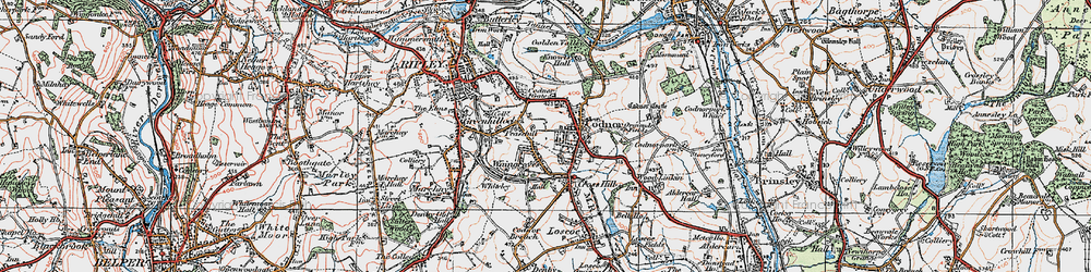 Old map of Codnor in 1921