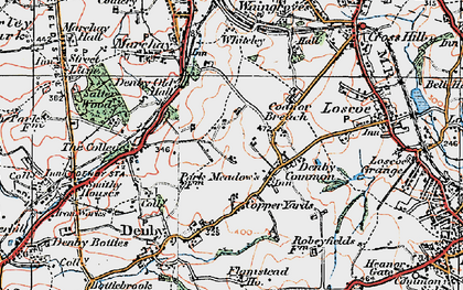 Old map of Codnor Breach in 1921