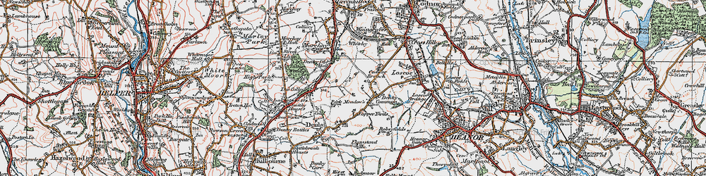 Old map of Codnor Breach in 1921