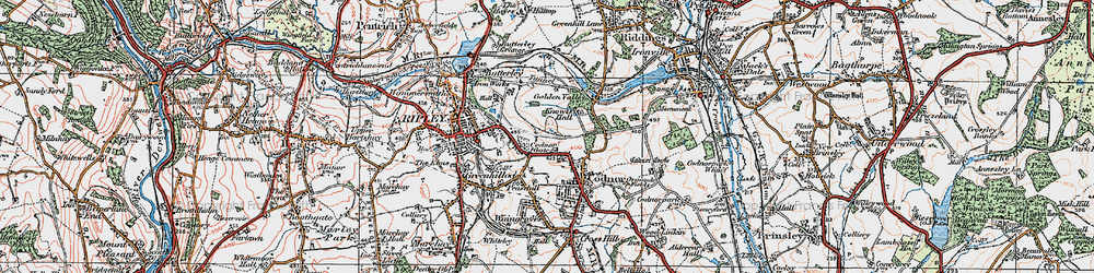 Old map of Codnor Gate in 1921