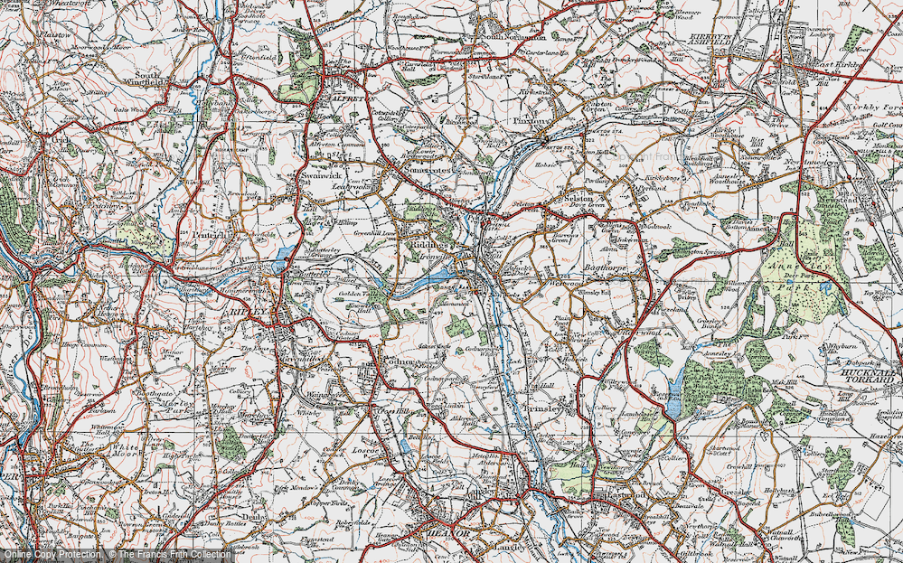 Old Map of Codnor Park, 1921 in 1921