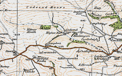 Old map of Codsend in 1919