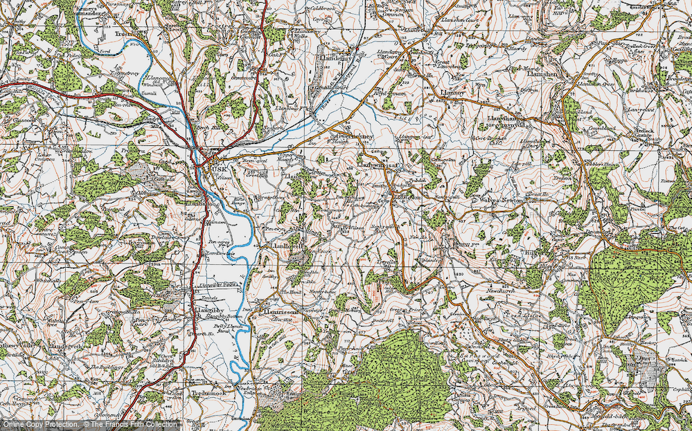 Old Map of Coed Cwnwr, 1919 in 1919