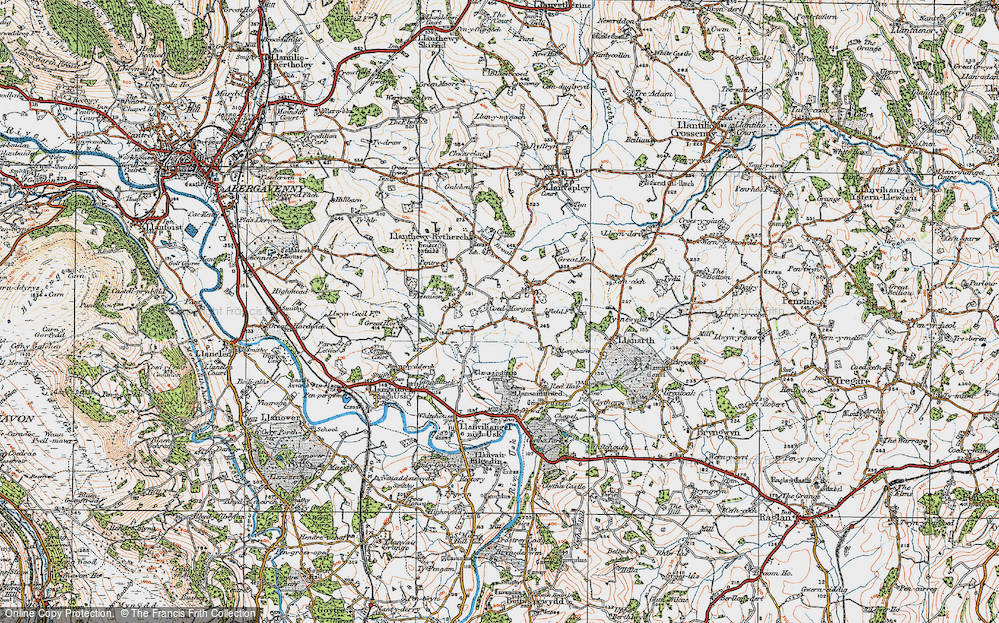 Old Map of Coed Morgan, 1919 in 1919