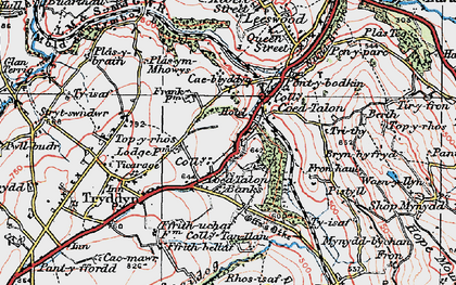 Old map of Coed-talon in 1924