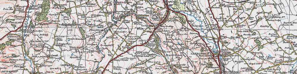 Old map of Coed-talon in 1924
