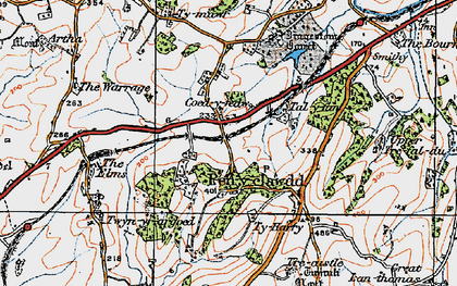 Old map of Coed-y-fedw in 1919