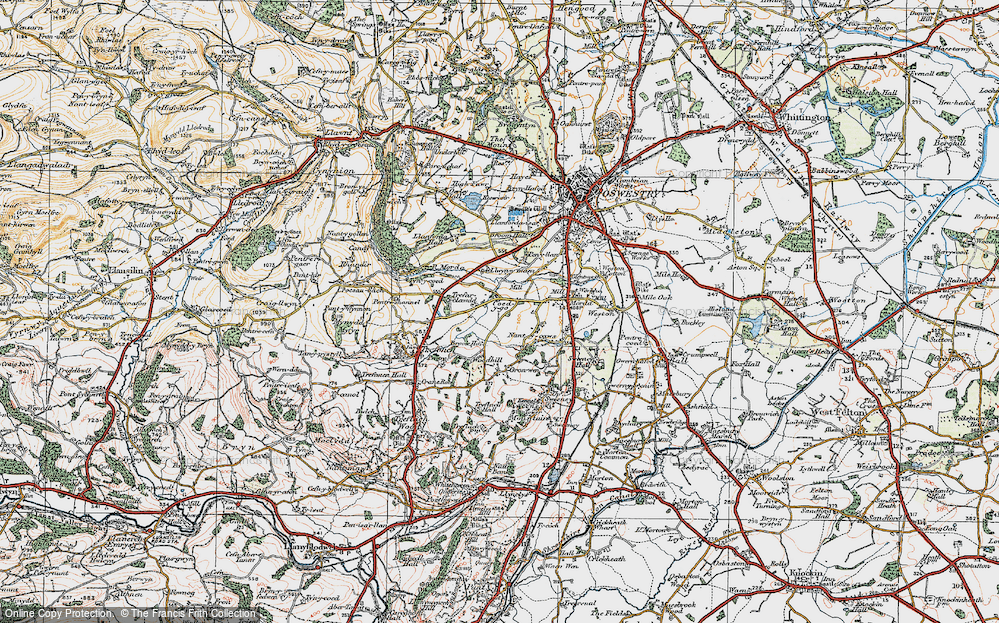 Old Map of Coed y go, 1921 in 1921
