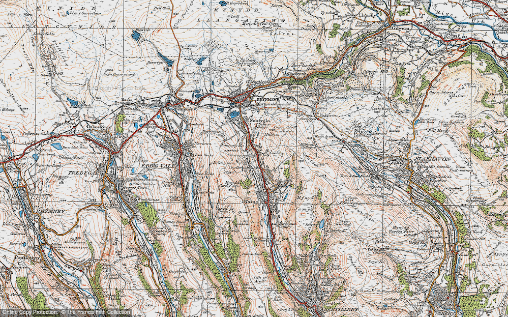 Old Map of Coedcae, 1919 in 1919