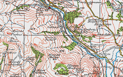 Old map of Coedely in 1922