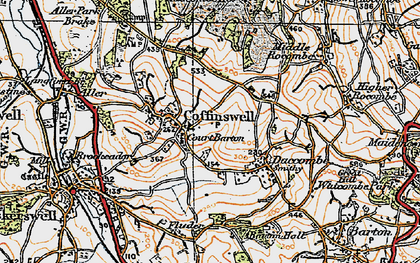 Old map of Coffinswell in 1919