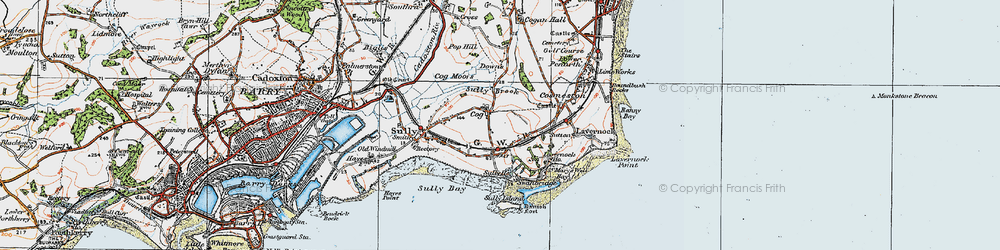 Old map of Cog in 1919