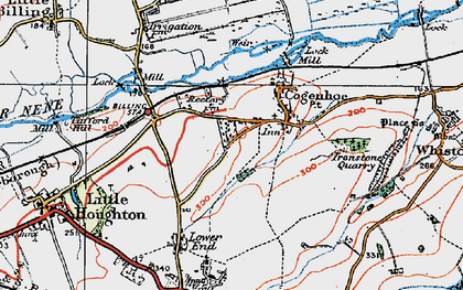 Old map of Cogenhoe in 1919