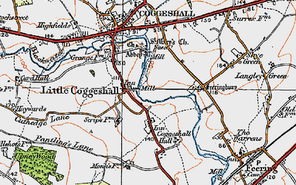Old map of Coggeshall Hamlet in 1921