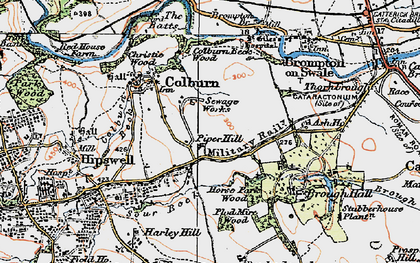 Old map of Colburn in 1925