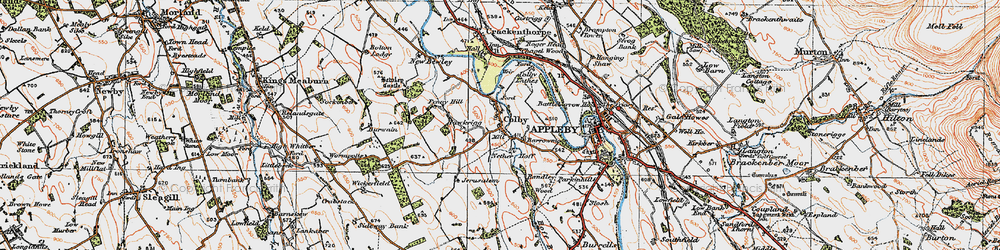 Old map of Barrowmoor in 1925