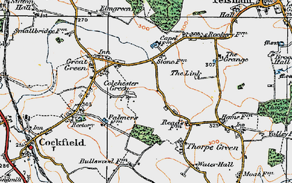 Old map of Bull's Wood in 1921