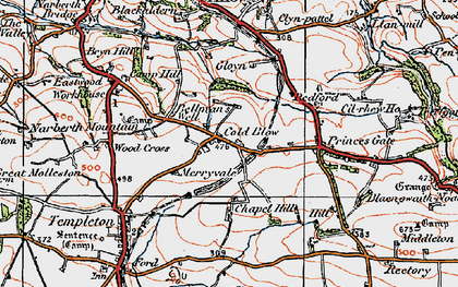 Old map of Cold Blow in 1922