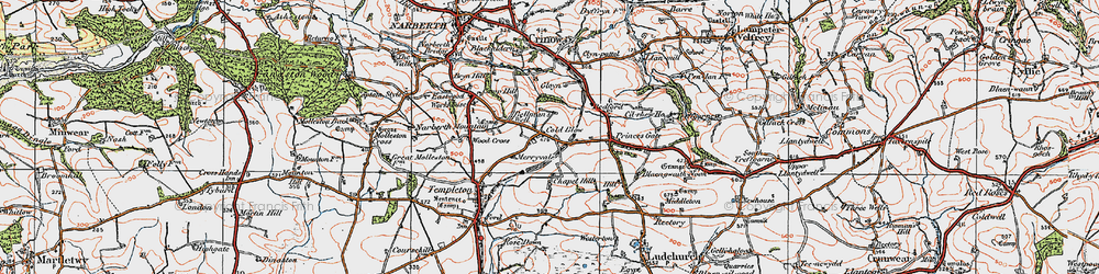 Old map of Cold Blow in 1922