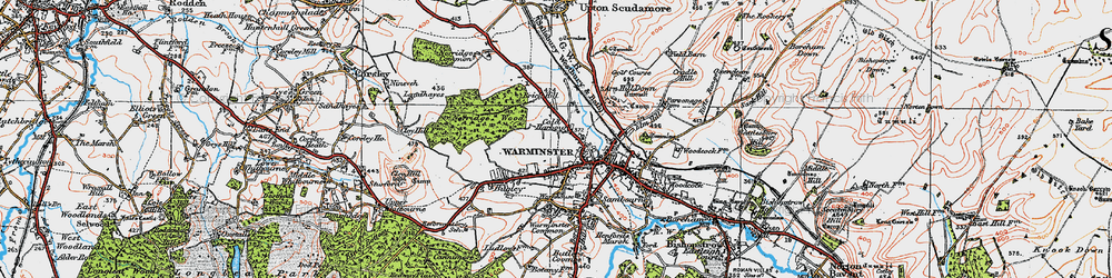 Old map of Cold Harbour in 1919