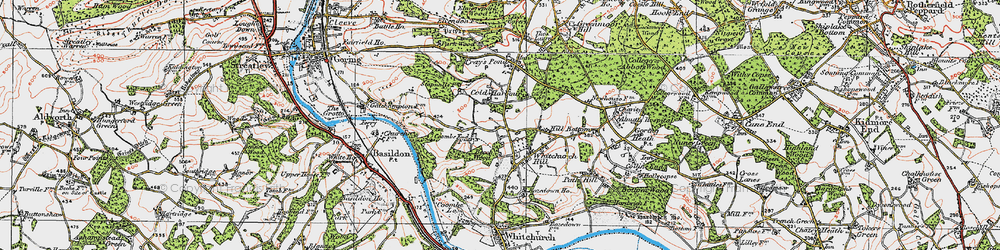 Old map of Bozedown Ho in 1919