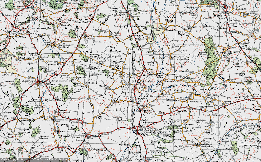Old Map of Cold Hatton, 1921 in 1921
