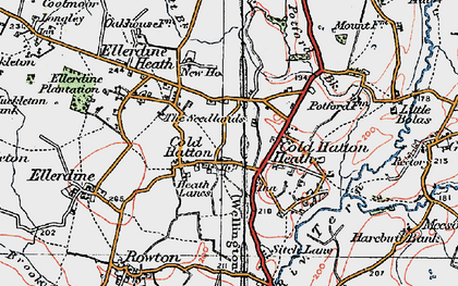 Old map of Cold Hatton in 1921