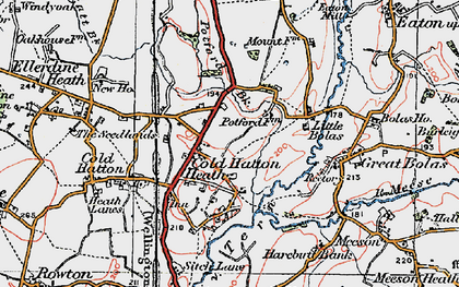 Old map of Cold Hatton Heath in 1921