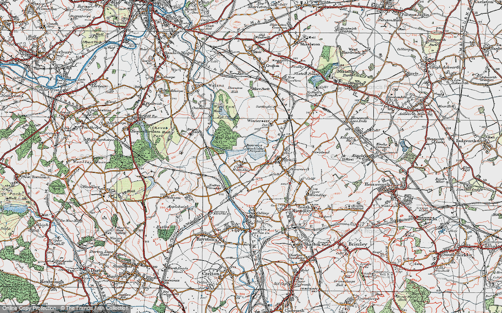 Old Map of Cold Hiendley, 1925 in 1925