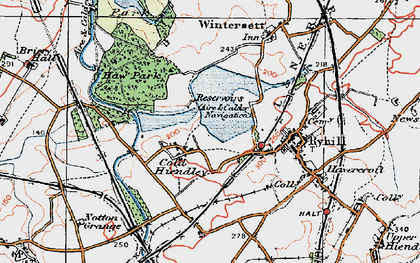 Old map of Cold Hiendley in 1925
