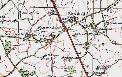 Old map of Cold Higham in 1919