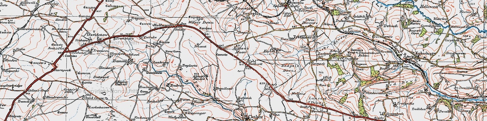 Old map of Cold Northcott in 1919