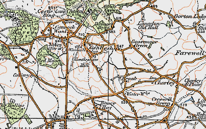 Old map of Cold Well in 1921